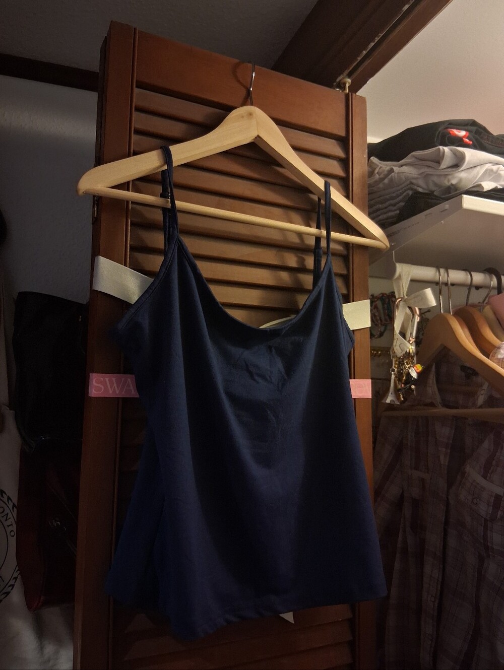 Navy Spaghetti Strap Cami Top